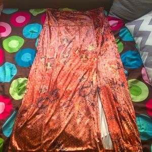 Free people velvet maxi skirt